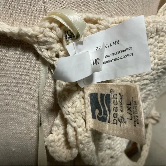 Crochet Knit Crop Top L/XL Beach - Picture 4 of 4